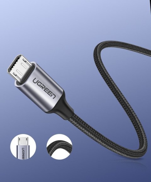 Kabel przewód USB - micro USB 2m szary UGREEN