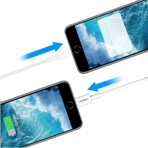 Kabel przewód do iPhone USB - Lightning MFI 2m 2.4A biały UGREEN