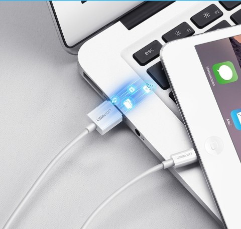 Kabel przewód do iPhone USB - Lightning MFI 2m 2.4A biały UGREEN