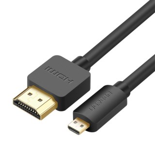 Kabel przewód przejściówka HDMI - micro HDMI 2.0v 4K 60Hz 30AWG 1.5m czarny UGREEN