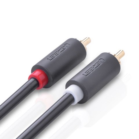 Kabel przewód stereo audio video 2 RCA 2x Cinch 5m szary UGREEN