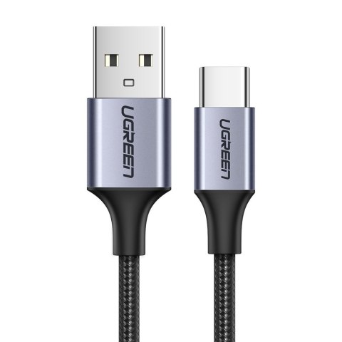 Kabel przewód w oplocie USB - USB-C Quick Charge 3.0 3A 0.5m szary UGREEN