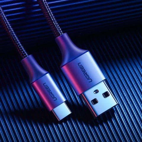 Kabel przewód w oplocie USB - USB-C Quick Charge 3.0 3A 0.5m szary UGREEN