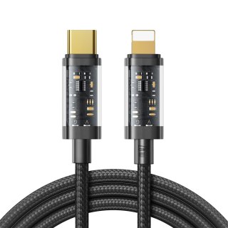 Kabel przewód w oplocie do iPhone USB-C - Lightning PD 20W 1.2m czarny JOYROOM