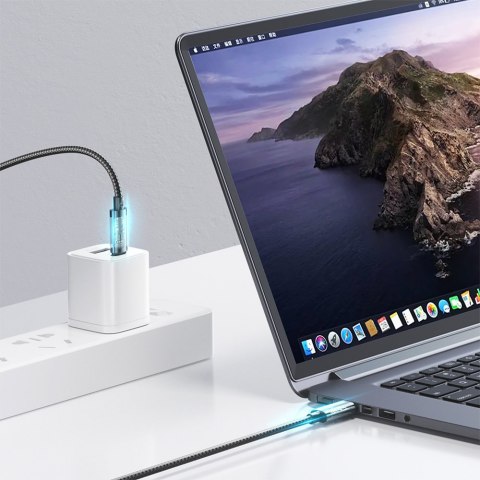 Kabel przewód w oplocie do iPhone USB-C - Lightning PD 20W 1.2m czarny JOYROOM