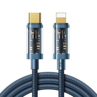 Kabel przewód w oplocie do iPhone USB-C - Lightning PD 20W 1.2m niebieski JOYROOM