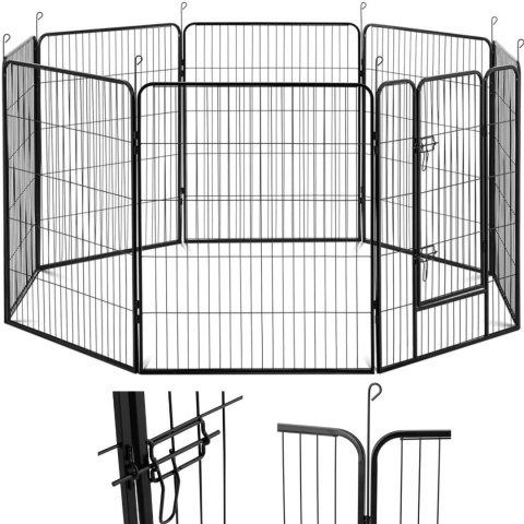 Kojec zagroda wybieg dla psów szczeniąt z bramką wys. 100 cm 8 segmentów WIESENFIELD