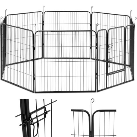 Kojec zagroda wybieg dla psów szczeniąt z bramką wys. 81 cm 8 segmentów WIESENFIELD