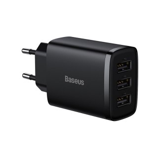 Ładowarka sieciowa Compact 3x USB 17W czarny BASEUS