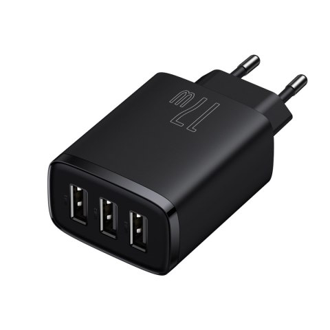 Ładowarka sieciowa Compact 3x USB 17W czarny BASEUS