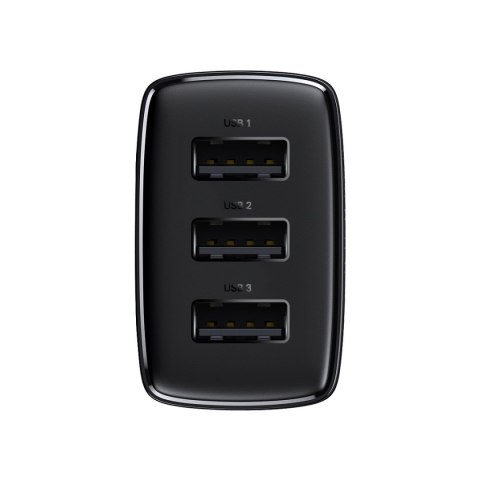 Ładowarka sieciowa Compact 3x USB 17W czarny BASEUS