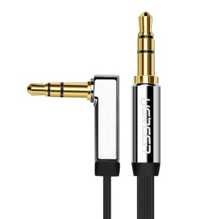 Płaski kabel przewód audio AUX 3.5mm mini jack 1m srebrny UGREEN