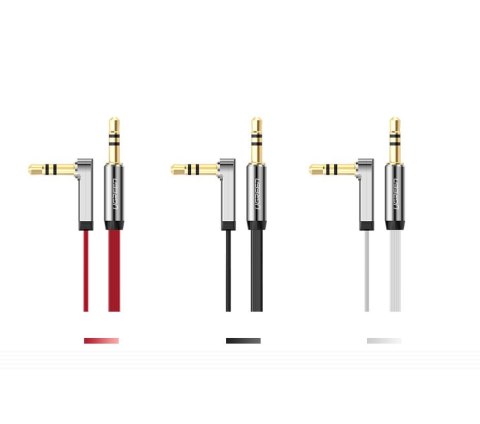 Płaski kabel przewód audio AUX 3.5mm mini jack 3m srebrny UGREEN