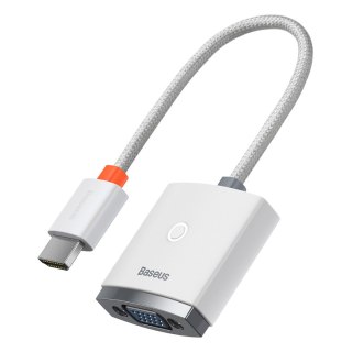 Przejściówka adapter HDMI do VGA + minijack 3.5mm zasilanie microUSB Lite Series biały BASEUS