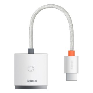 Przejściówka adapter HDMI do VGA + minijack 3.5mm zasilanie microUSB Lite Series biały BASEUS