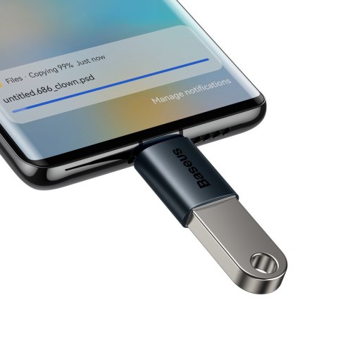 Przejściówka adapter z USB-C do USB-A Ingenuity Series niebieski BASEUS