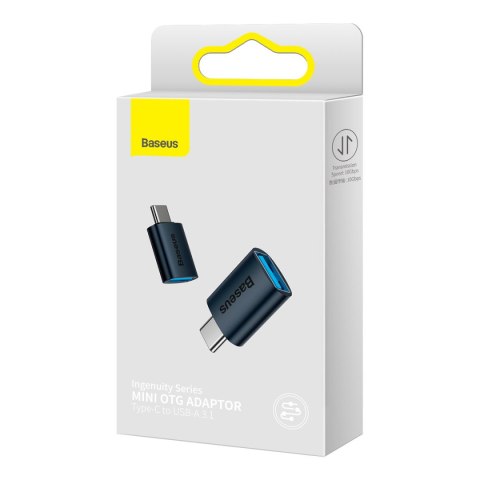 Przejściówka adapter z USB-C do USB-A Ingenuity Series niebieski BASEUS