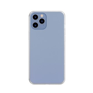 Sztywne etui z elastyczną ramką do iPhone 12 Pro Max Frosted Glass Case biały BASEUS