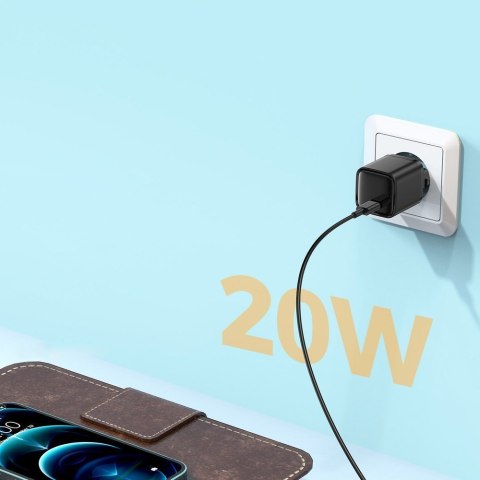 Szybka ładowarka sieciowa USB-C 20W Power Delivery Quick Charge 3.0 AFC czarna JOYROOM