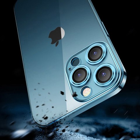 Etui pokrowiec do iPhone 13 Pro obudowa z metaliczną ramką srebrny JOYROOM