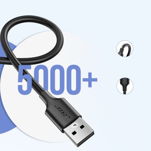 Kabel przewód USB - micro USB 2.4A 480Mbps 1.5m czarny UGREEN