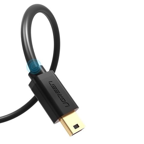 Kabel przewód USB - mini USB 480 Mbps 1.5m czarny UGREEN