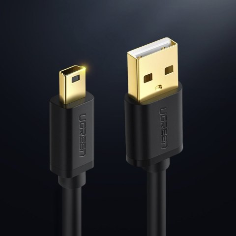 Kabel przewód USB - mini USB 480 Mbps 1.5m czarny UGREEN