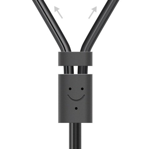 Kabel przewód audio 3.5mm mini jack żeński - 2RCA męski 25cm szary UGREEN