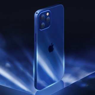 NBS ultra cienkie przezroczyste etui z metaliczną ramką do iPhone 12 Pro Max zielony JOYROOM