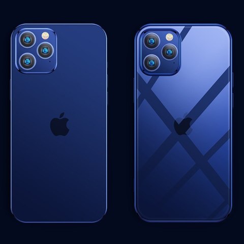 NBS ultra cienkie przezroczyste etui z metaliczną ramką do iPhone 12 Pro Max zielony JOYROOM