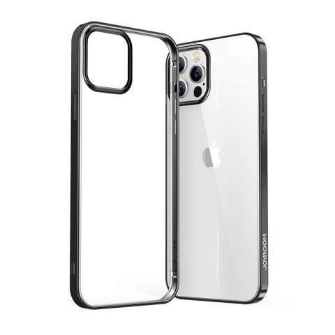 NBS ultra cienkie przezroczyste etui z metaliczną ramką do iPhone 12 mini czarny JOYROOM