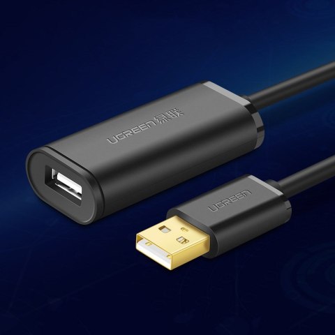 Przedłużacz kabel aktywny USB 2.0 480Mbps 10m czarny UGREEN