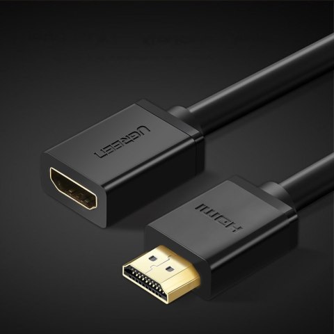 Przedłużacz przejściówka kabla HDMI 4K 10.2 Gbps 340Mhz 0.5 m czarny UGREEN