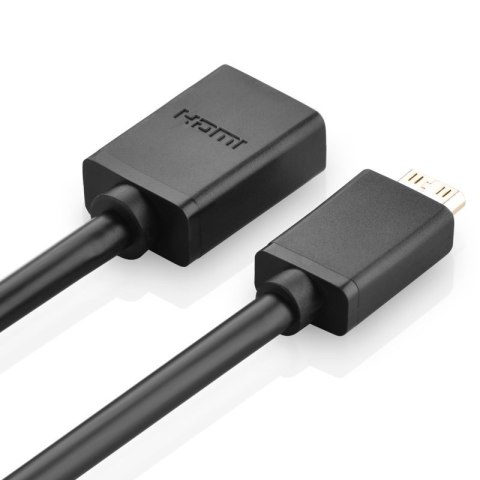 Przejściówka adapter kabel HDMI żeński - mini HDMI męski 4K 60Hz HEC ARC 22cm czarny UGREEN