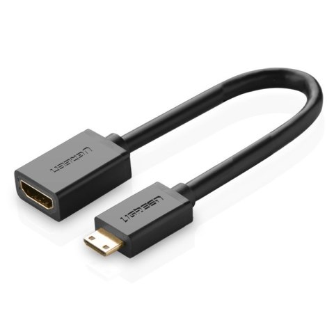 Przejściówka adapter kabel HDMI żeński - mini HDMI męski 4K 60Hz HEC ARC 22cm czarny UGREEN