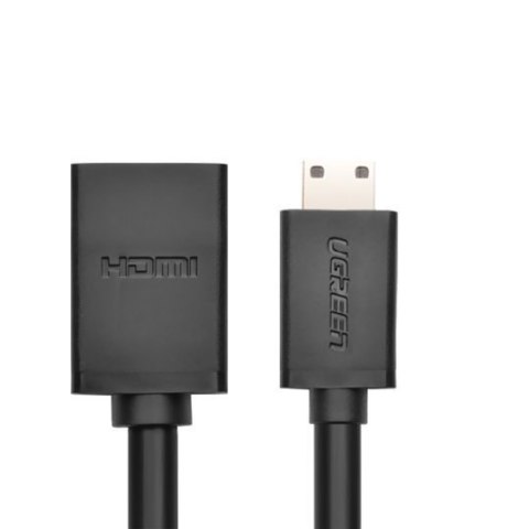 Przejściówka adapter kabel HDMI żeński - mini HDMI męski 4K 60Hz HEC ARC 22cm czarny UGREEN