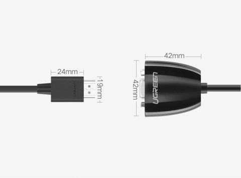 Przejściówka adapter przewód z HDMI męski do VGA żeński FHD czarny UGREEN