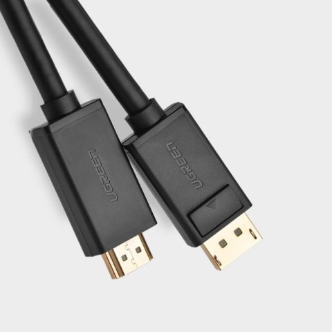 Przejściówka kabel z DisplayPort na HDMI 4K 30Hz 32 AWG 1.5m czarny UGREEN