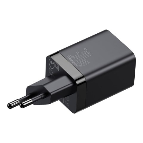 Szybka ładowarka sieciowa USB USB-C 30W PD QC Super Si Pro czarny BASEUS