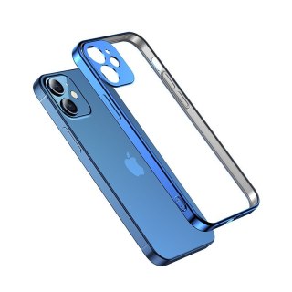 Ultra cienkie przezroczyste etui z metaliczną ramką do iPhone 12 Pro czarny JOYROOM