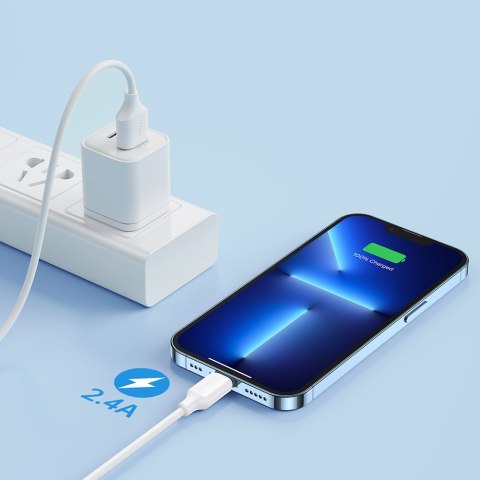 Kabel do ładowania i transmisji danych iPhone USB - Lightning 2.4A 2m biały JOYROOM