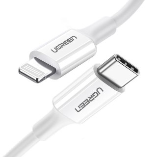 Kabel przewód do iPhone MFi USB-C - Lightning 20W 3A 1.5m biały UGREEN