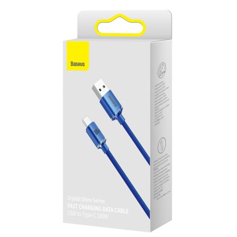 Kabel przewód do szybkiego ładowania i transferu danych USB - USB-C 100W 1.2m niebieski BASEUS