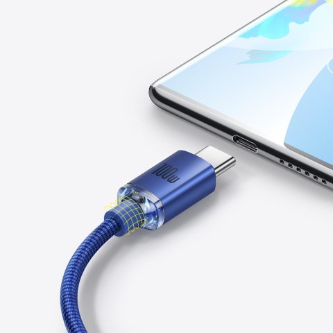 Kabel przewód do szybkiego ładowania i transferu danych USB - USB-C 100W 1.2m niebieski BASEUS