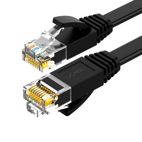 Płaski kabel sieciowy patchcord LAN RJ45 Ethernet Cat. 6 0.5m czarny UGREEN