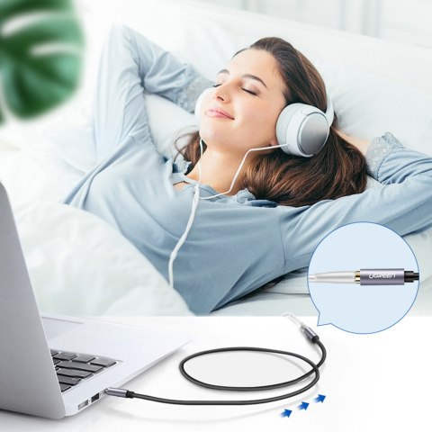 Przedłużacz kabel adapter audio AUX mini jack 3.5mm 1.5m niebieski UGREEN