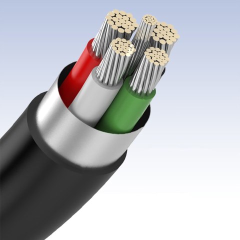 Przewód kabel 5-pinowy pozłacany USB - mini USB 0.25m czarny UGREEN