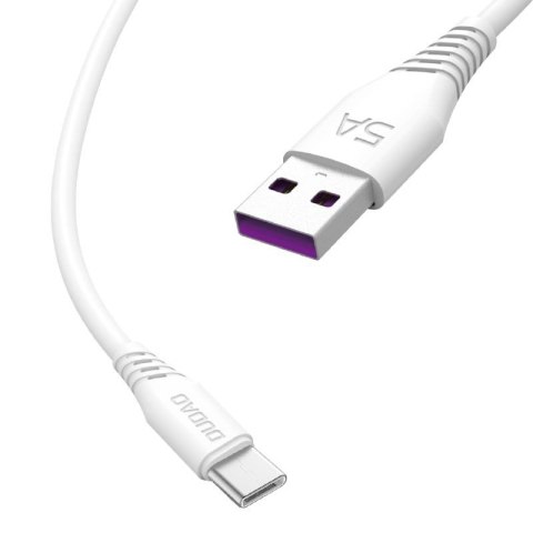 Przewód kabel USB - USB-C 5A 1m biały DUDAO