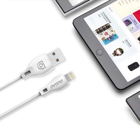 Przewód kabel do iPhone USB - Lightning 2.4A 1m biały DUDAO