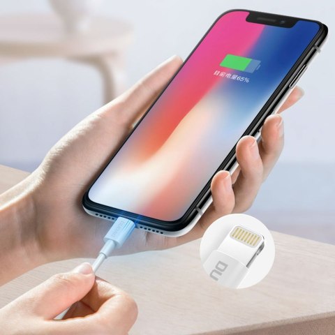 Przewód kabel do iPhone USB - Lightning 3A 1m biały DUDAO